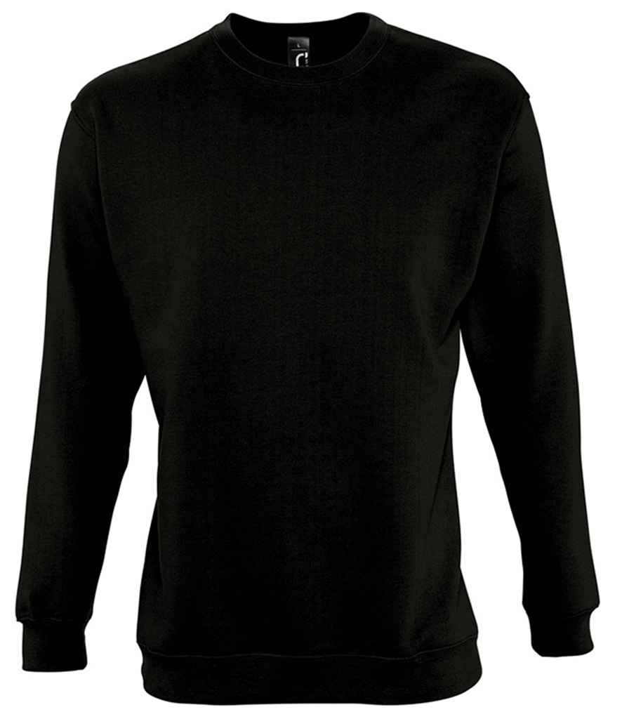 [13250 BLK XS] SOL'S Unisex New Supreme Sweatshirt (XS, Black)