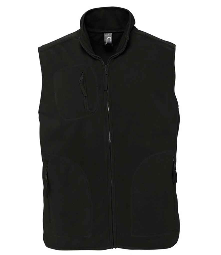 [51000 BLK XS] SOL'S Unisex Norway Fleece Bodywarmer (XS, Black)