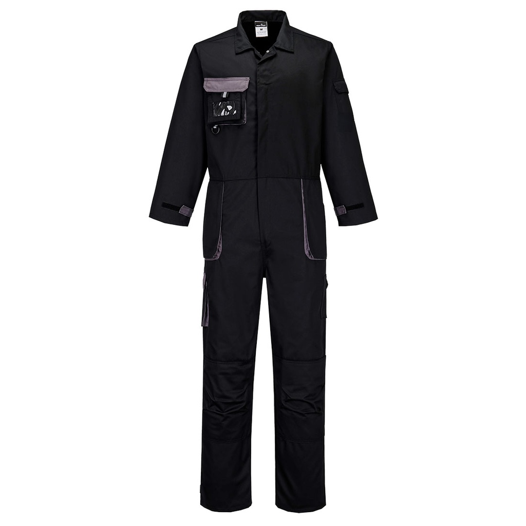 [TX15BKRS] Portwest Texo Contrast Coverall (Black, S)