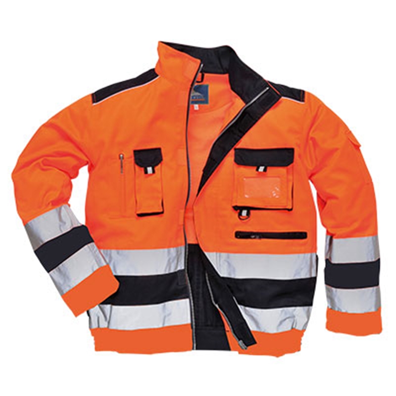 Portwest Texo Hi-Vis Jacket (Orange/Navy, S)