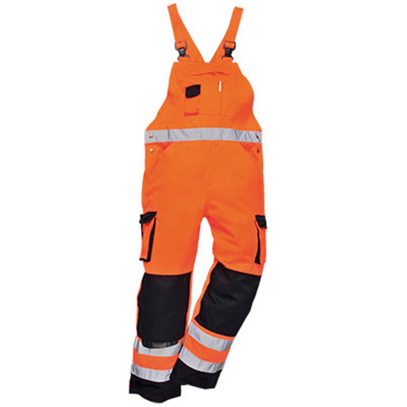 Portwest Texo Hi-Vis Bib and Brace (Orange/Navy, S)
