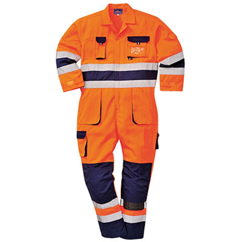 Portwest Texo Hi-Vis Coverall (Orange/Navy, S)