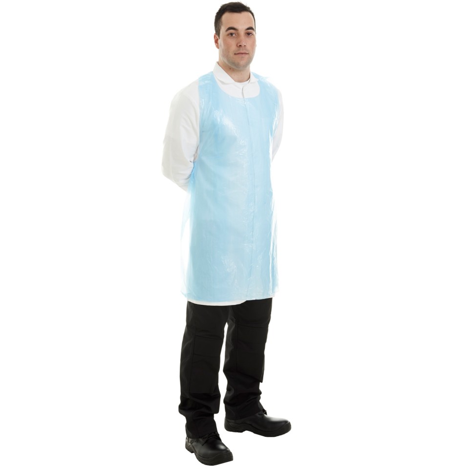 [W-DABMM] Blue Disposable Aprons [100 pack]