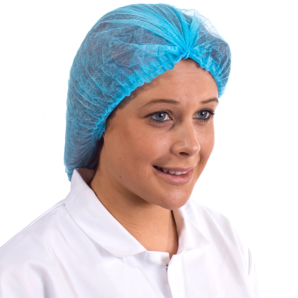 Disposable Blue Mob Caps 100 pack