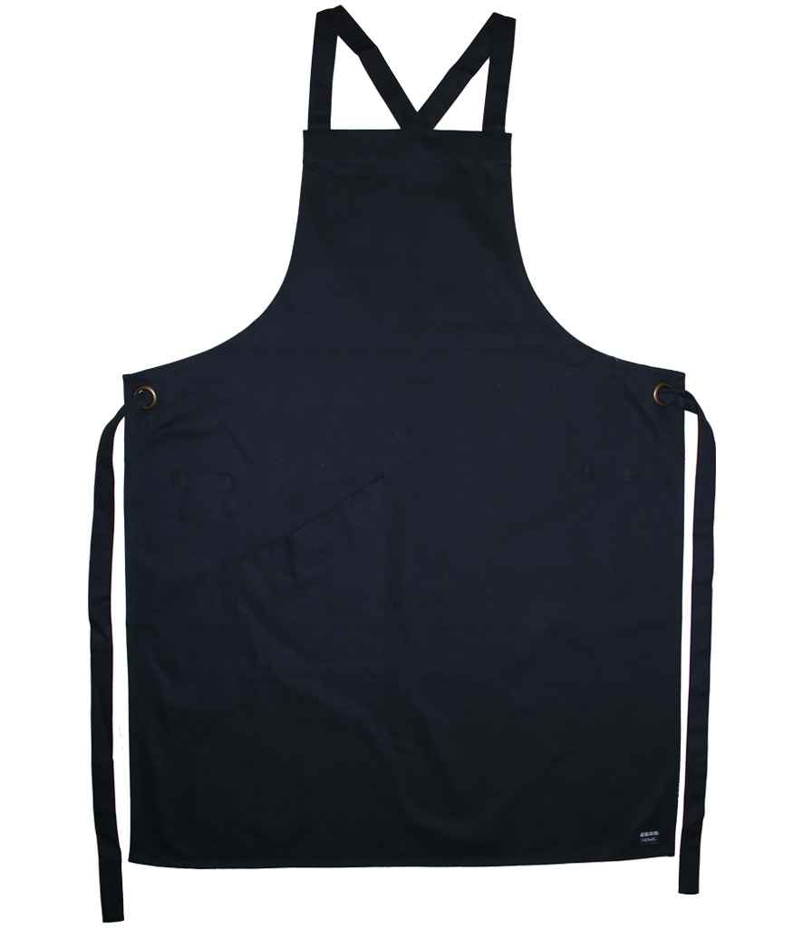 [LE102 BLK ONE] Le Chef Crossover Bib Apron (Black)