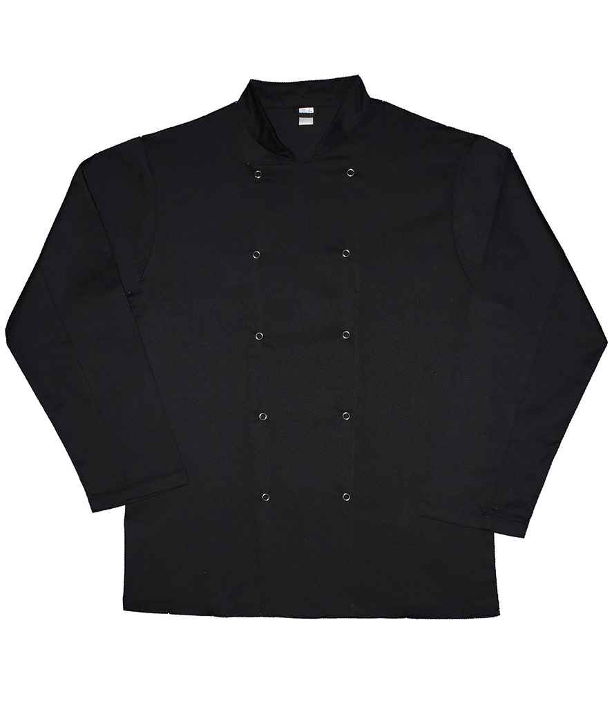 [AF001 BLK XXS] Dennys Long Sleeve Chef's Jacket (Black, XXS)