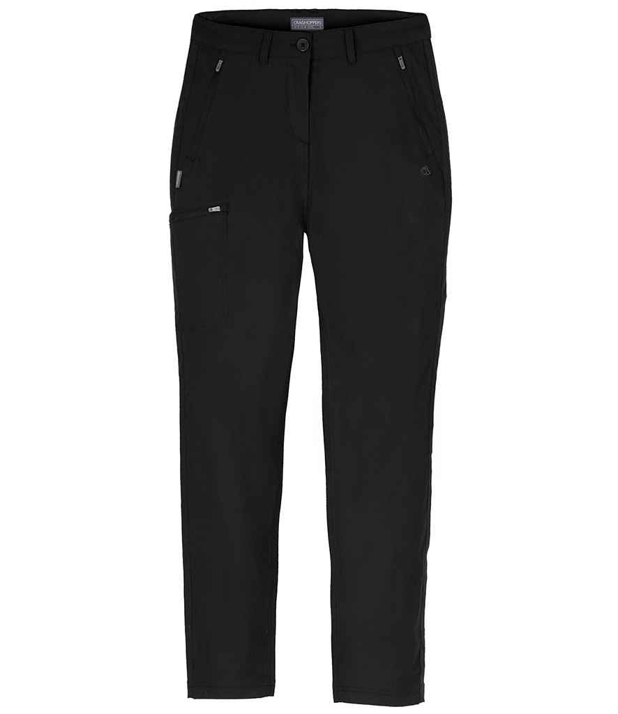 [CR234 BLK 8/R] Craghoppers Expert Ladies Kiwi Pro Stretch Trousers (8/R, Black)