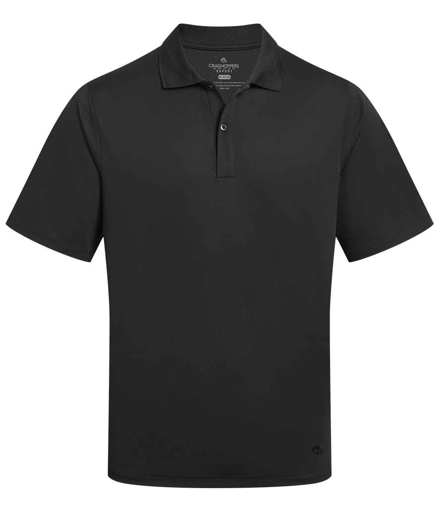 [CR530 BLK XS] Craghoppers Expert Basecamp Wicking Polo Shirt (XS, Black)