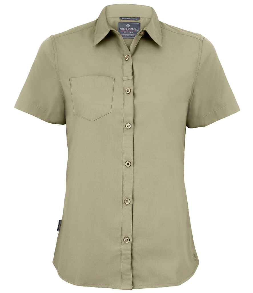 [CR543 PEB 8] Craghoppers Expert Ladies Kiwi Short Sleeve Shirt (8, Pebble)