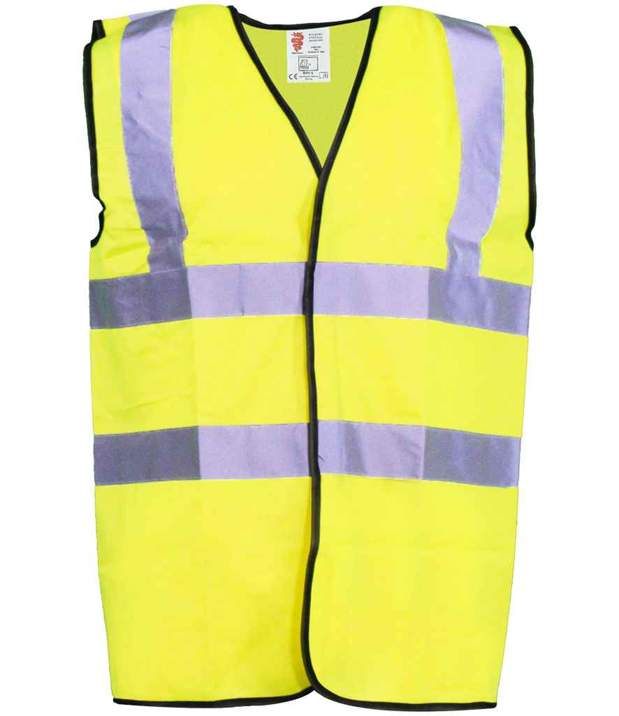 [WR001 FLY M] Warrior Hi-Vis Waistcoat (M, Fluorescent Yellow)