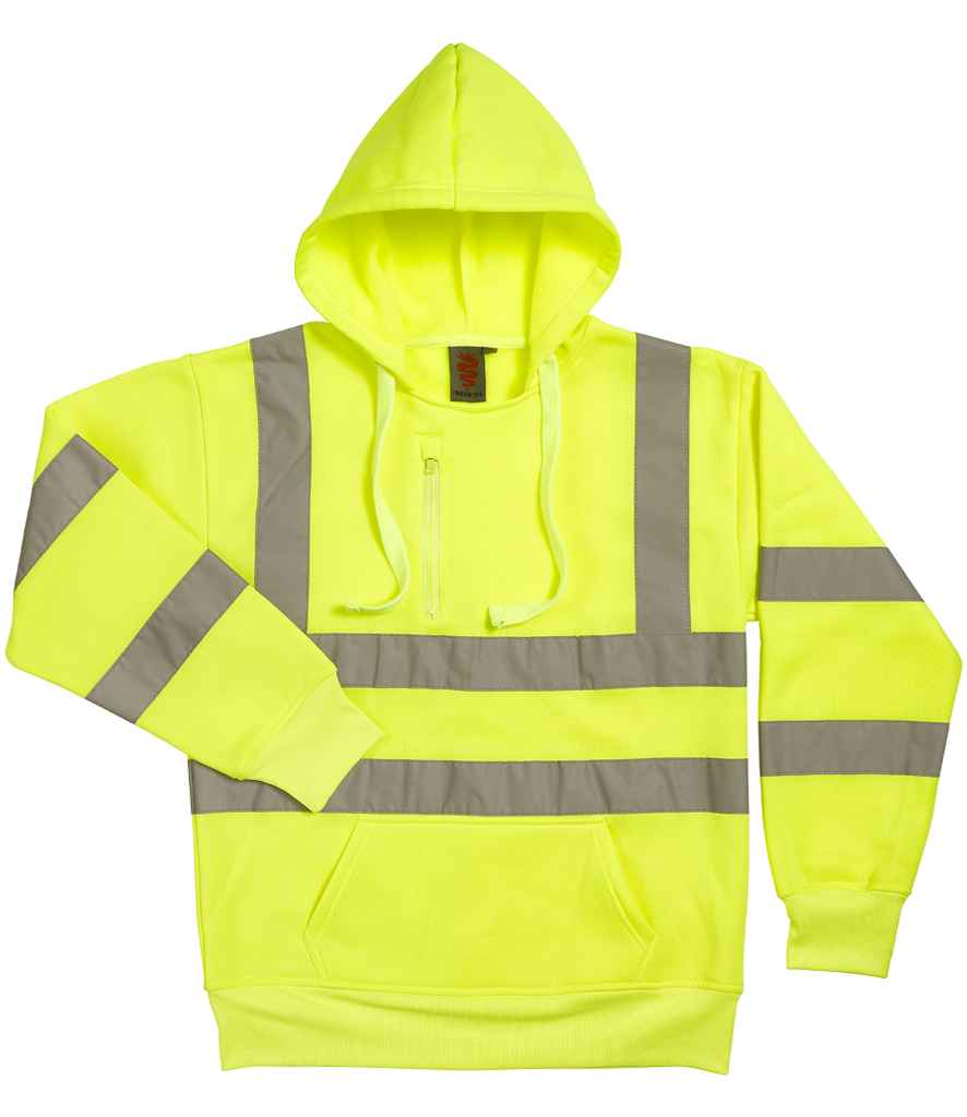[WR012 FLY S] Warrior Hi-Vis Pull On Hoodie (S, Fluorescent Yellow)