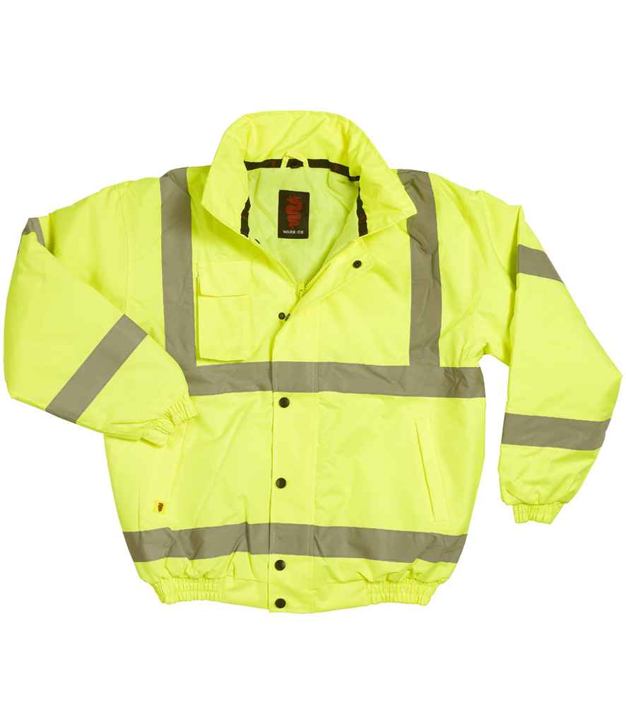 [WR023 FLY S] Warrior Hi-Vis Bomber Jacket (S)