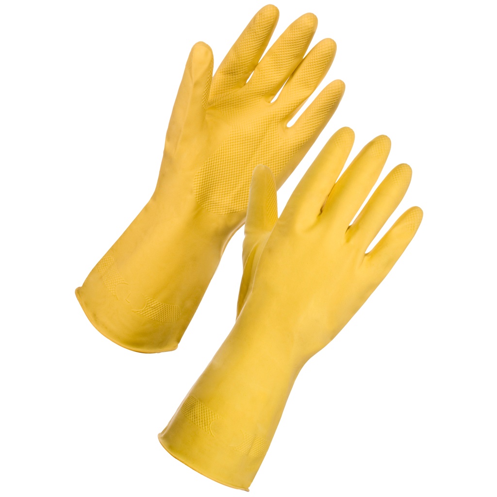[W-GMGLMSMM] Household Latex Rubber Gloves, Medium Weight (Small)