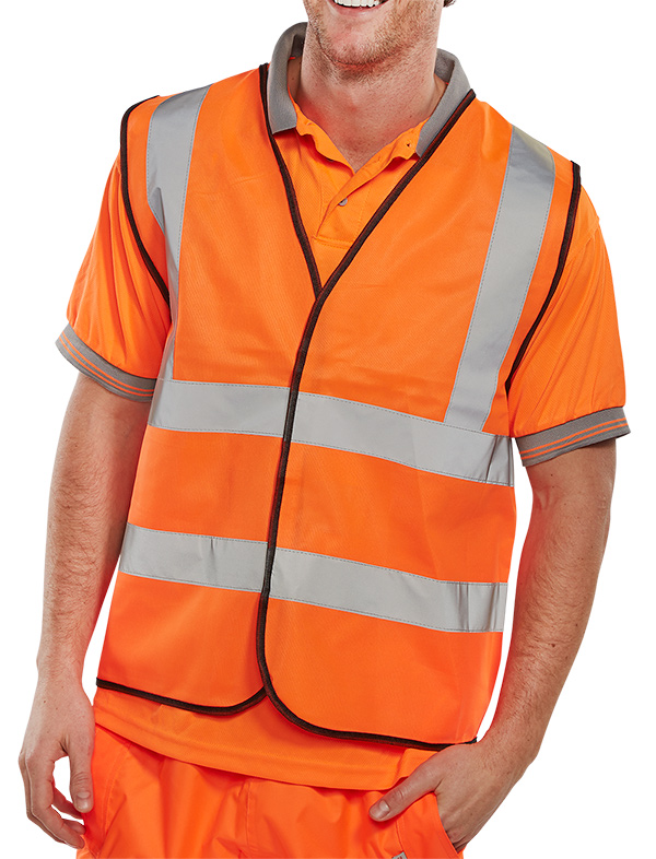 Hi Vis Waistcoat in Orange (Medium)