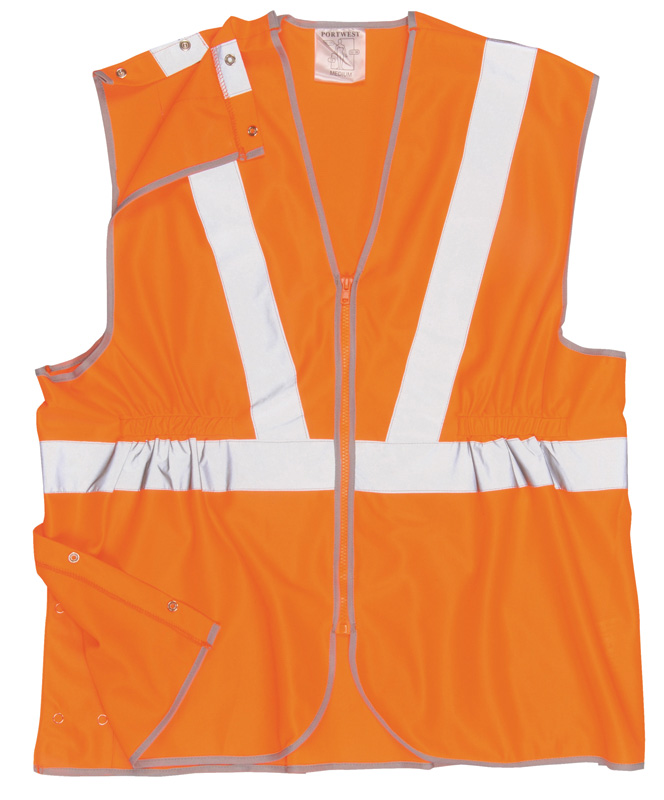 [W-VHVOQRLOR] Orange Hi-Vis Quick Release Vest (L)
