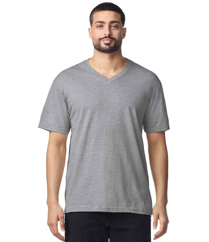[GD10 SGY S] Gildan SoftStyle® V Neck T-Shirt (S, Sport Grey)