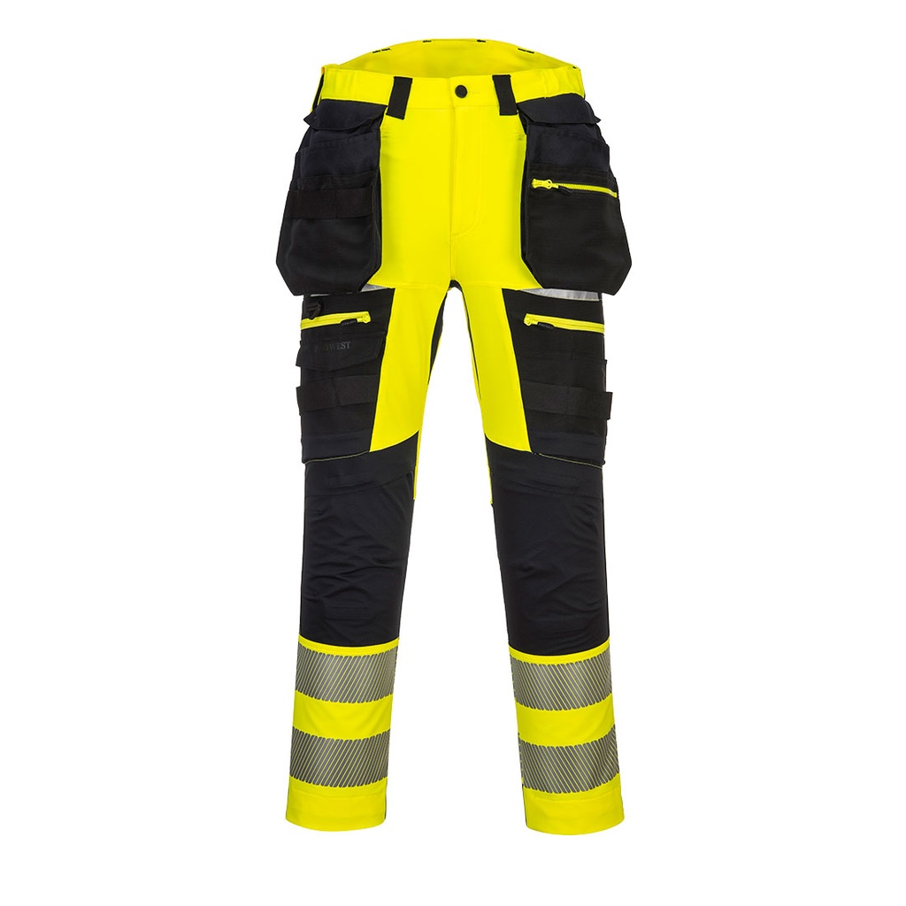 DX4 Hi-Vis Detachable Holster Pocket Trouser Yellow/Black (28)