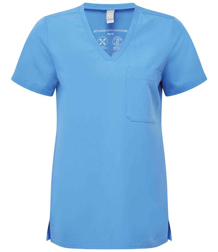 [NN300 CEI XS] Onna by Premier Ladies Limitless Onna-Stretch Tunic (XS, Ceil Blue)