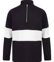 Front Row Panelled 1/4 Zip Neck Top