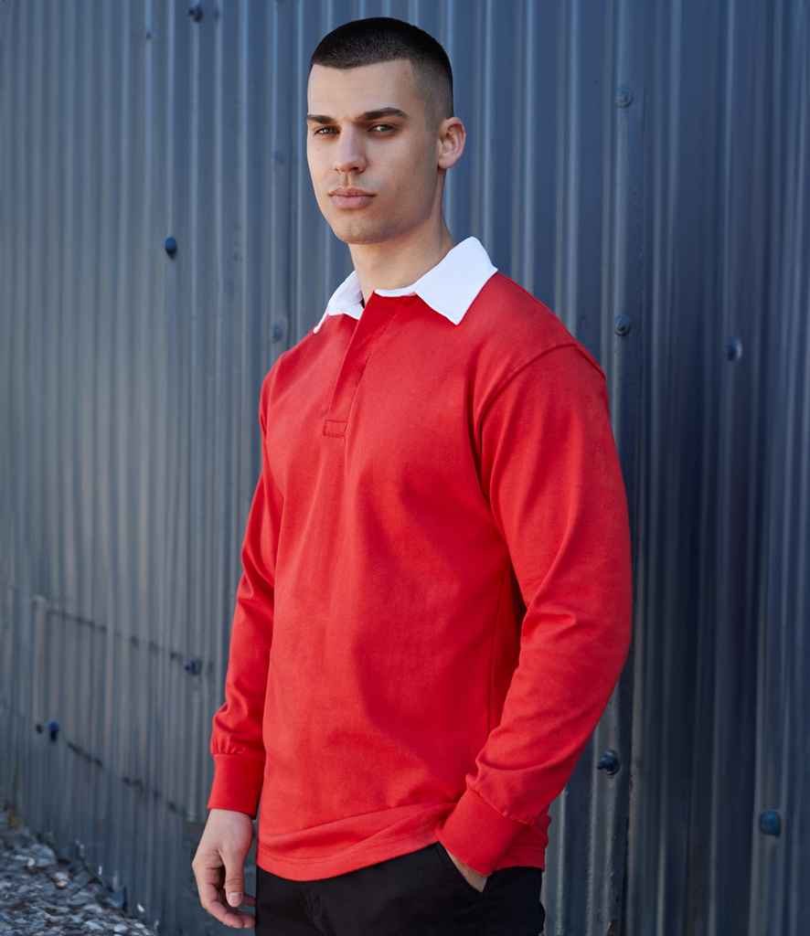 Front Row Classic Rugby Shirt (XS, Royal Blue/White)