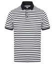 Front Row Striped Jersey Polo Shirt