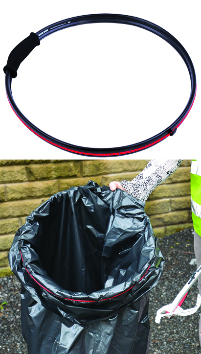 Handi-hoop waste sack carrier