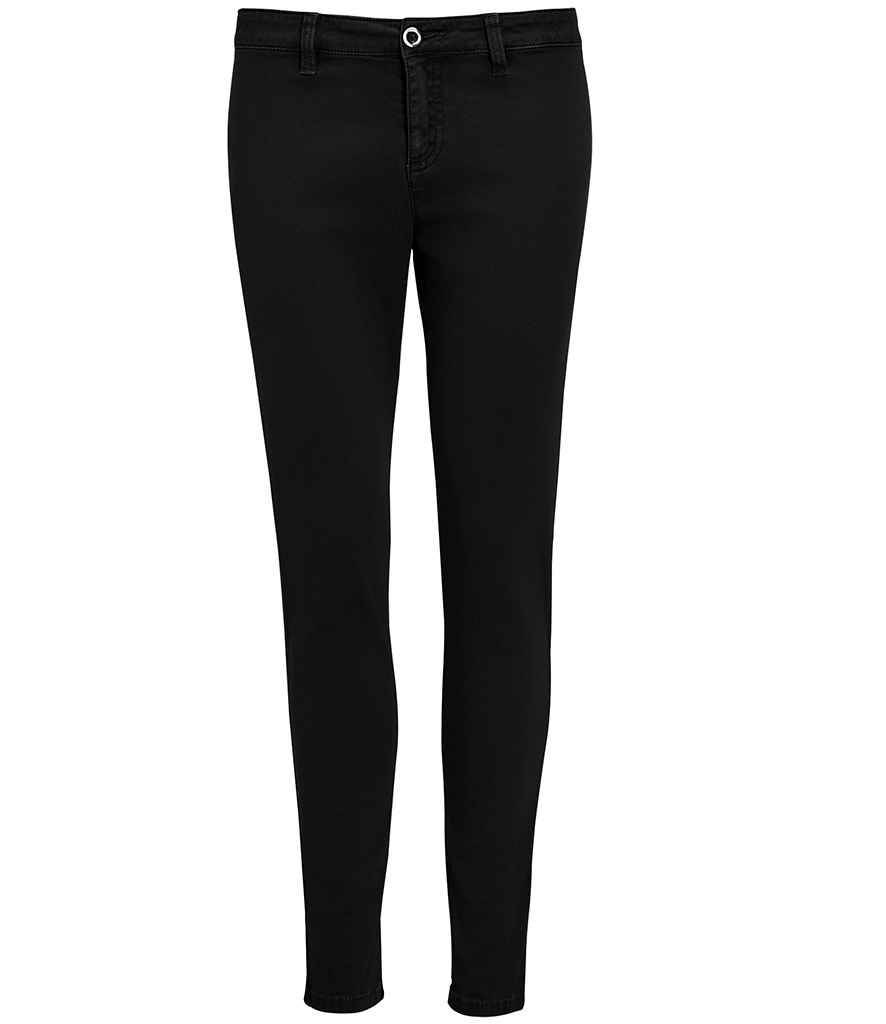 [01425 BLK 34] SOL'S Ladies Jules Chino Trousers (34, Black)