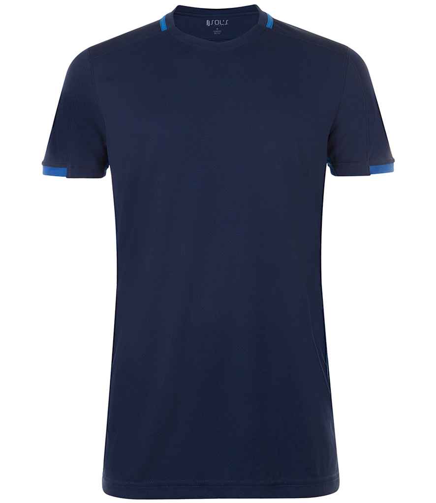 [01717 FN/RY XS] SOL'S Classico Contrast T-Shirt (XS, French Navy/Royal Blue)