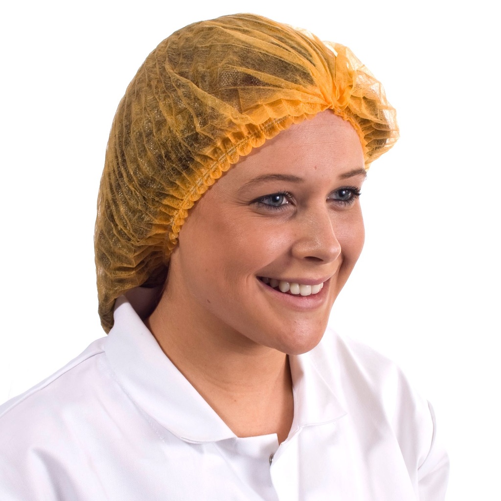 Disposable Yellow Mob Caps 100 pack