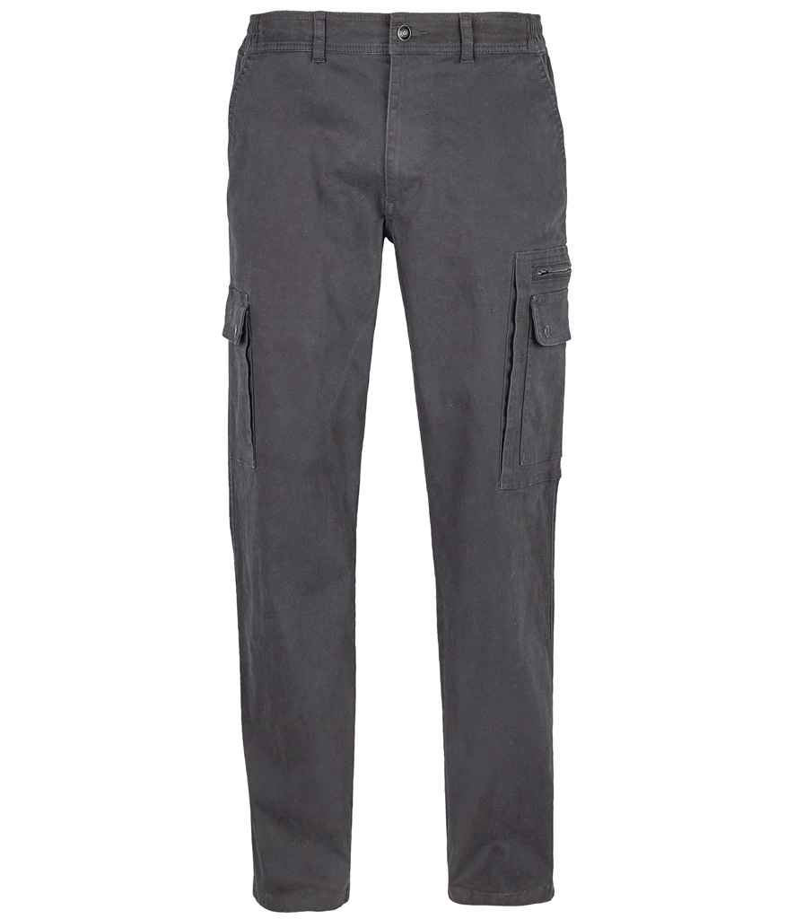[03820 DGY 38] SOL'S Docker Stretch Cargo Trousers (38, Dark Grey)