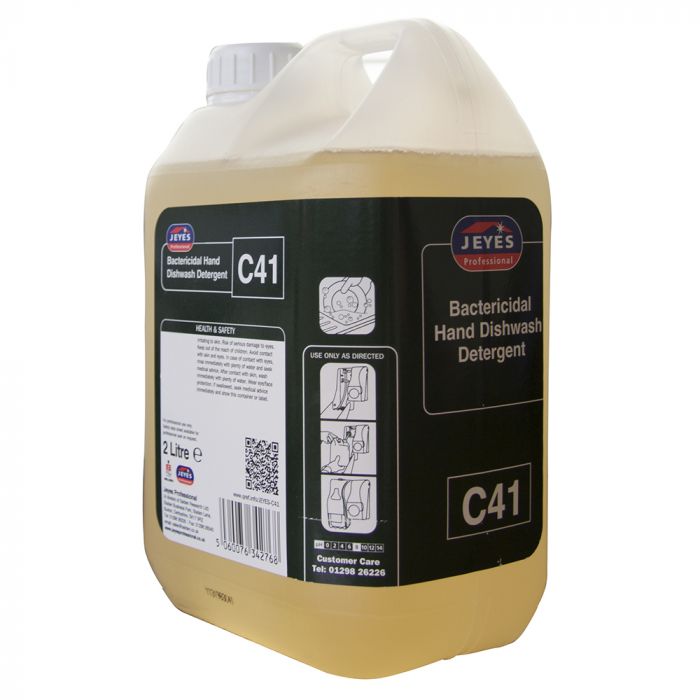 [YC41S-2LX2-JEYES] Jeyes C41 Super Concentrate Antibacterial Washing Up Liquid [2 x 2 Litre]