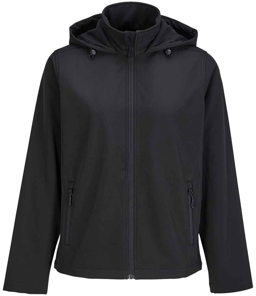 [04448 BLK S] SOL'S Ladies Race Hooded Soft Shell Jacket (S, Black)