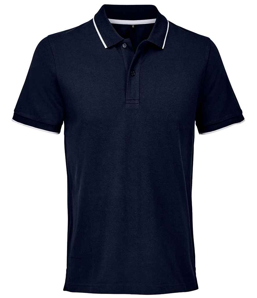 [04769 FN/WH XS] SOL'S Unisex Palermo Polo Shirt (XS, French Navy/White)