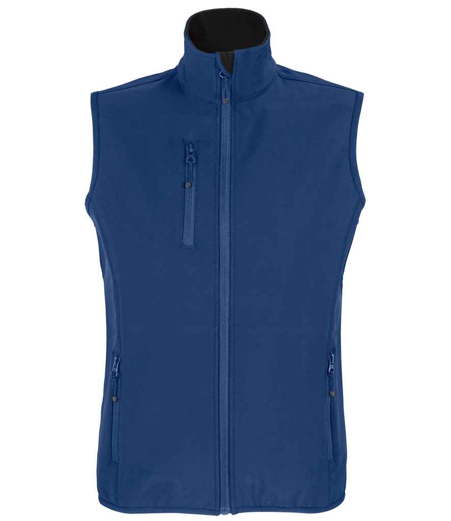 [03826 AYB S] SOL'S Ladies Falcon Recycled Soft Shell Bodywarmer (S, Abyss Blue)
