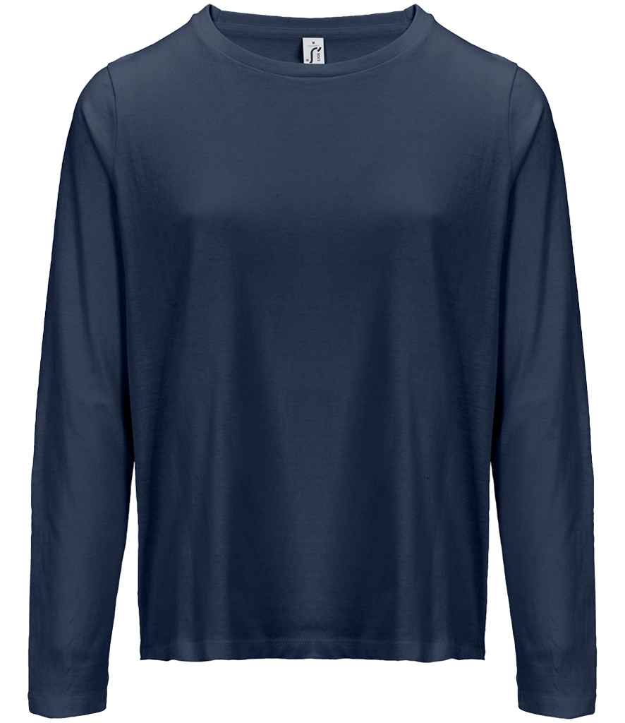 [04443 NAV XS] SOL'S Ladies Monarch Long Sleeve T-Shirt (XS, Navy)