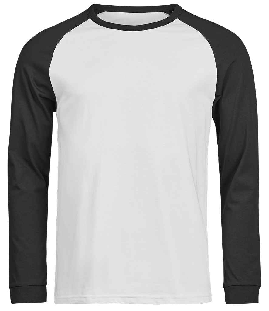 [T1170 WH/BK XS] Tee Jays Unlabeled Baseball T-Shirt (XS)