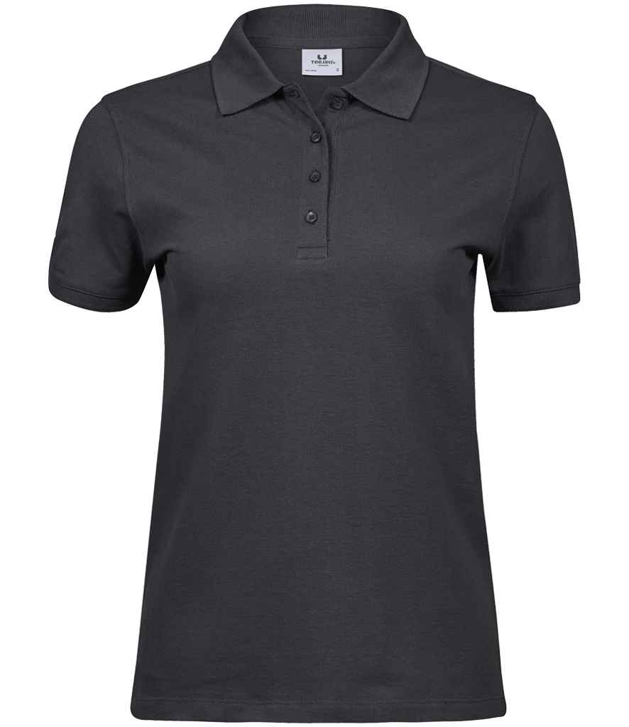 [T1401 DGY S] Tee Jays Ladies Heavy Cotton Piqué Polo Shirt (S, Dark Grey)