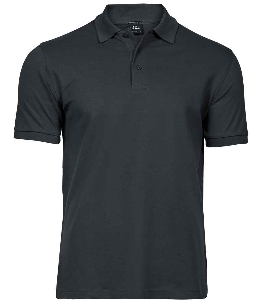 [T1405 DGY S] Tee Jays Luxury Stretch Piqué Polo Shirt (S, Dark Grey)