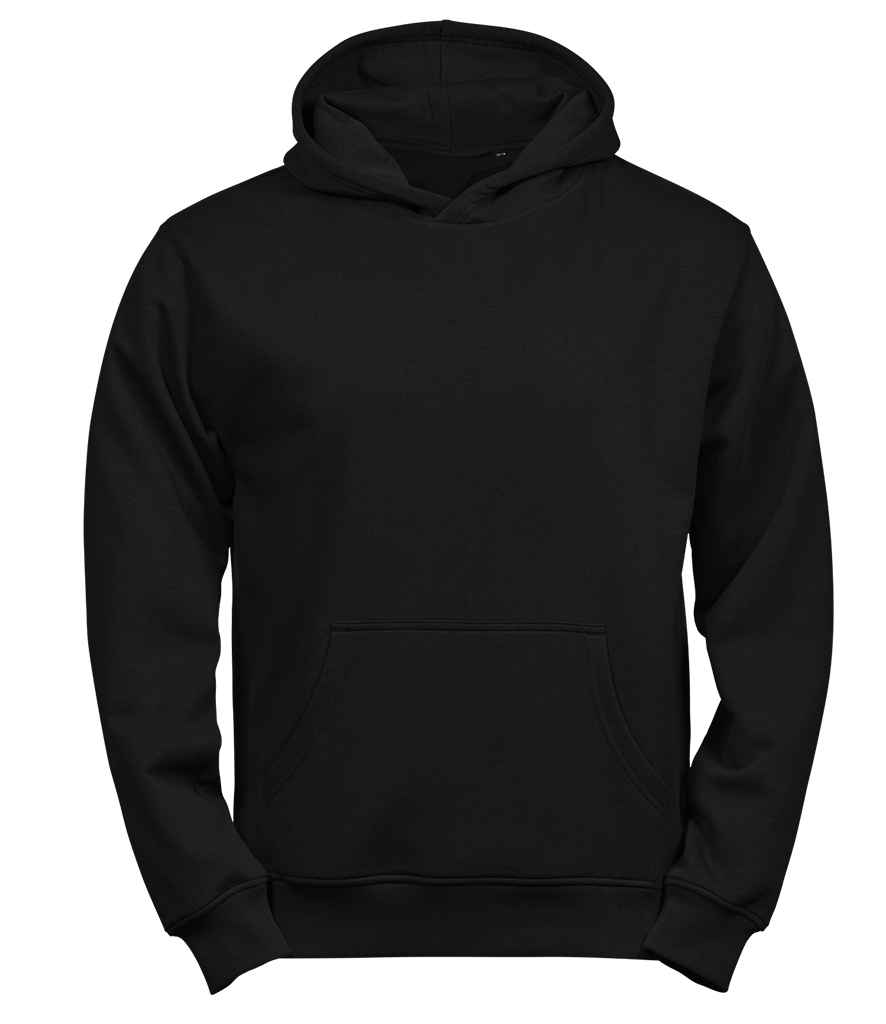 [T5152B BLK 4-6] Tee Jays Kids Unlabeled Hooded Sweatshirt (4-6, Black)
