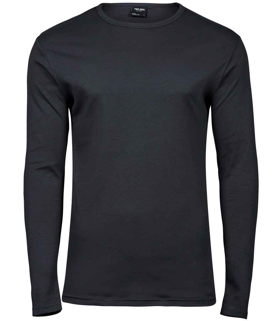 [T530 DGY S] Tee Jays Long Sleeve Interlock T-Shirt (S, Dark Grey)