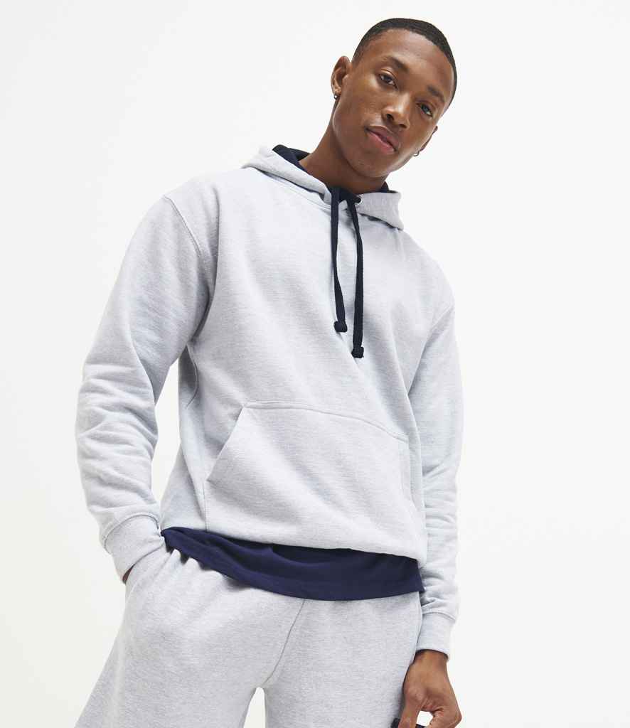 AWDis Varsity Hoodie (XS, Jet Black/Arctic White)