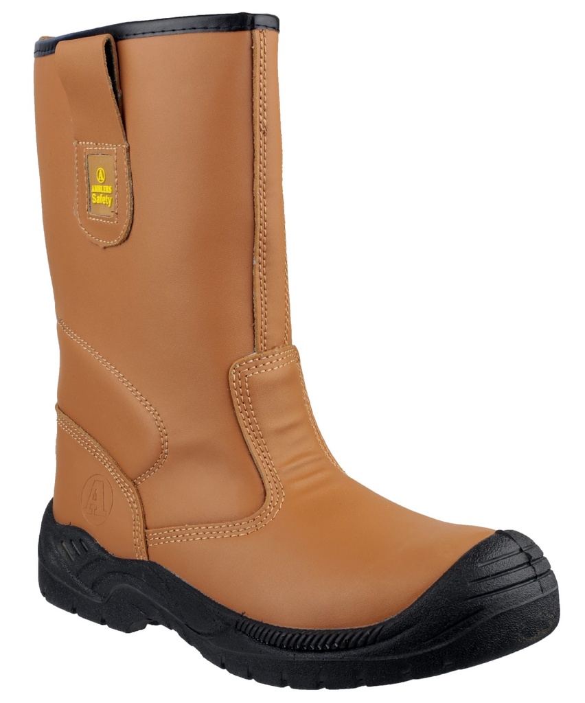 Tan Rigger Safety Boots Lined with Scuft Cap and Midsole