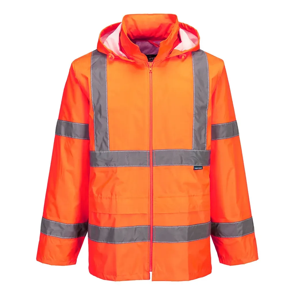 [H440ORRS] H440 - Hi-Vis Rain Jacket (Fluorescent Orange, S)