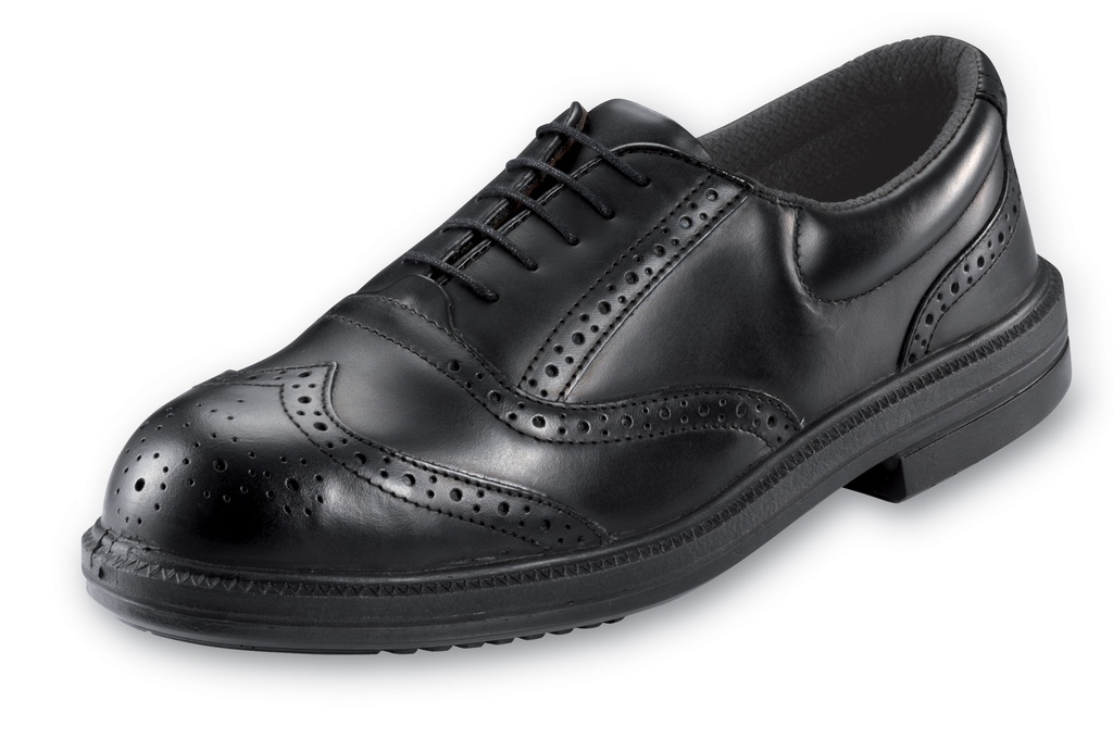Black Safety Brogue With Steel Midsole