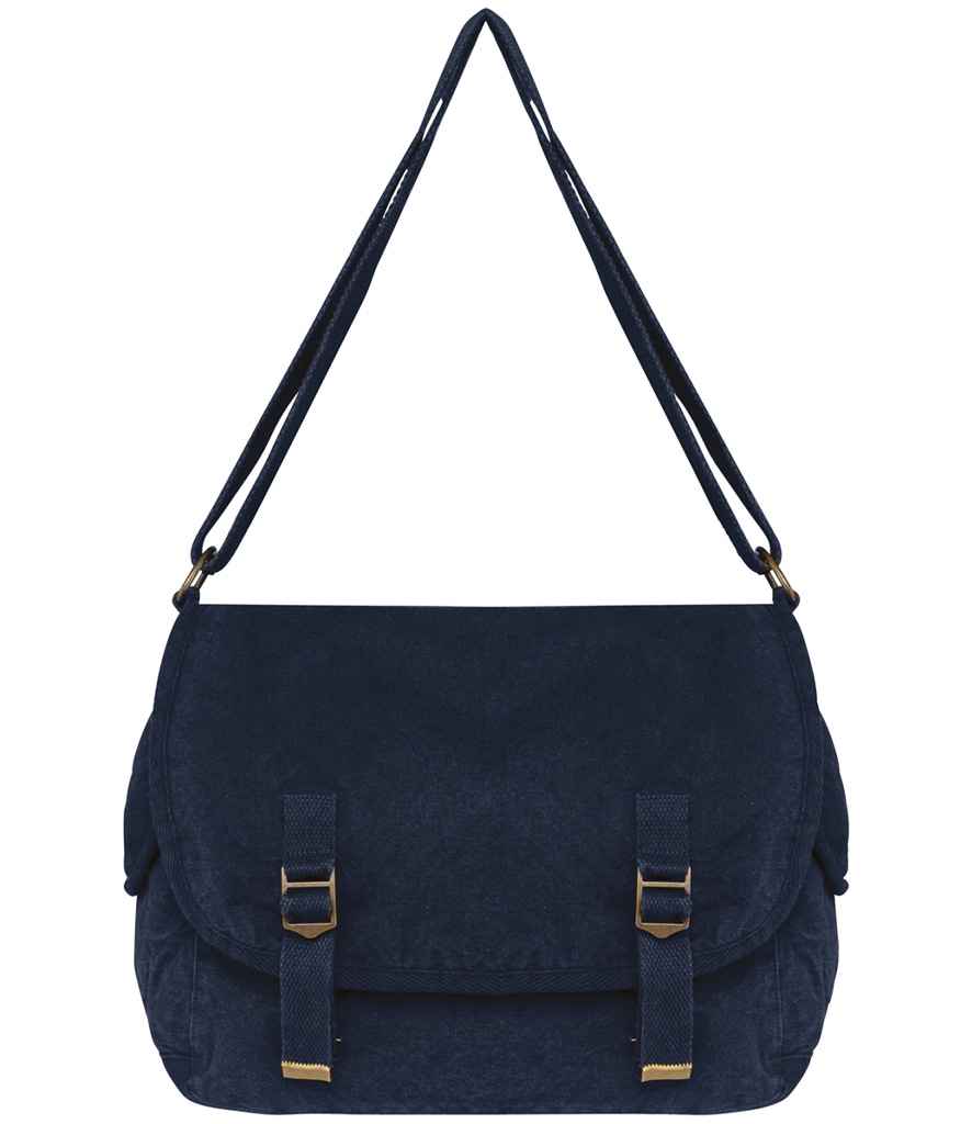 [NS140 WNV ONE] Native Spirit Faded Messenger Bag (Washed Navy)