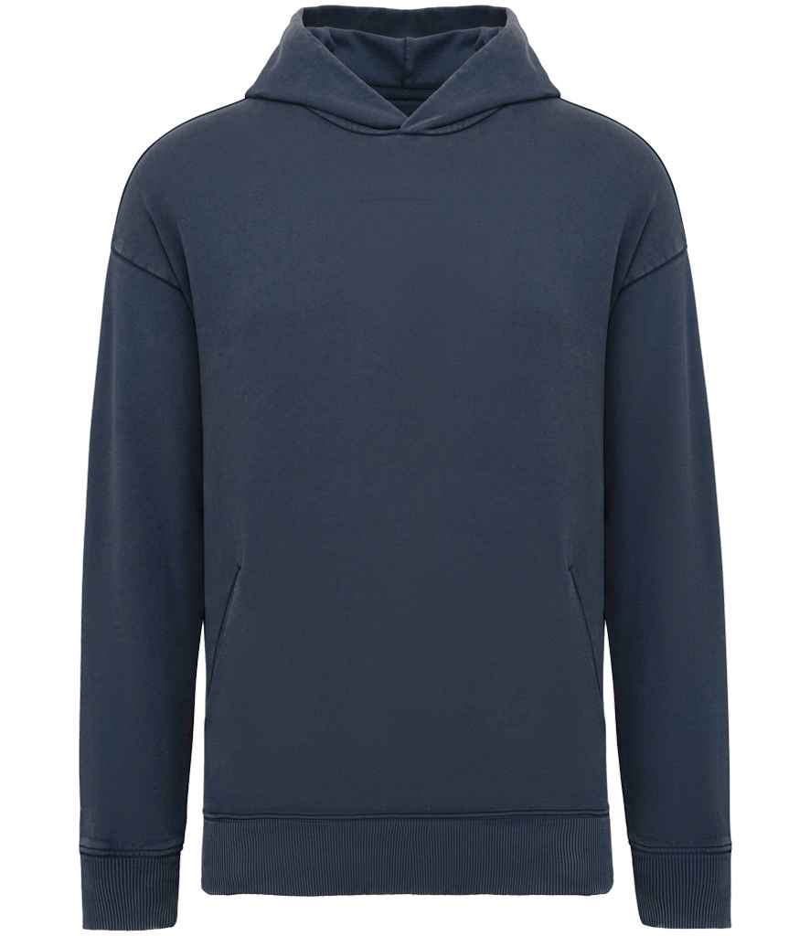 [NS448 WNV XS] Native Spirit Unisex Washed Effect Oversized Hooded Sweatshirt (XS, Washed Navy)