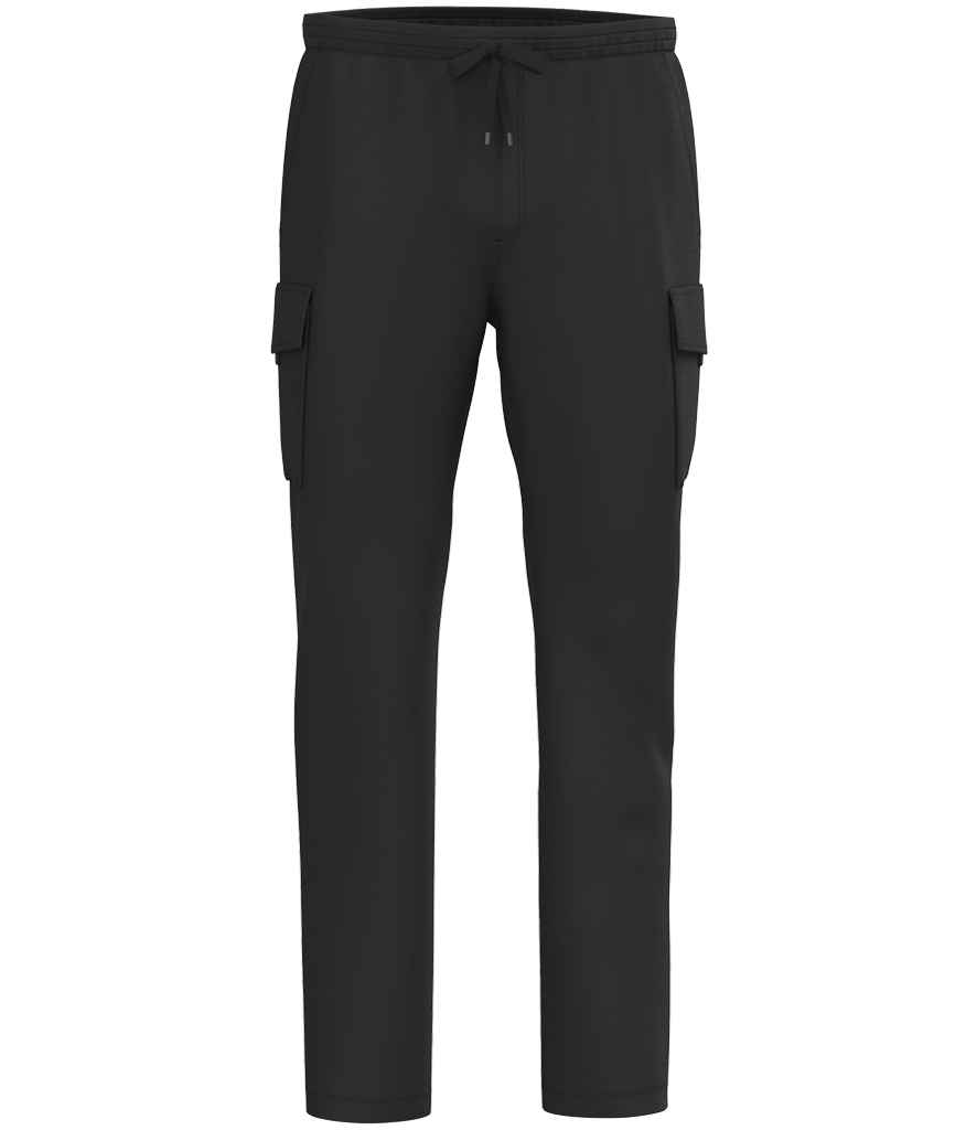 [NS777 WBK XS] Native Spirit French Terry Washed Cargo Trousers (XS, Washed Black)