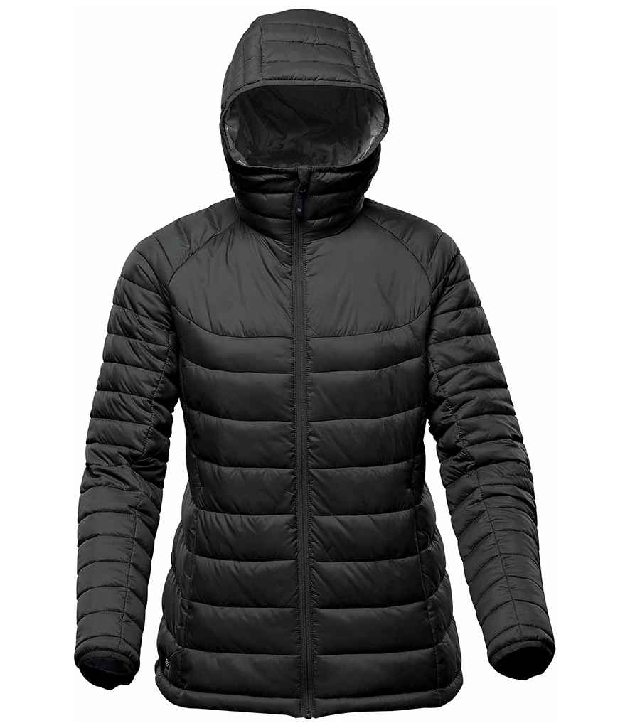 [AFP2W BK/GP XS] Stormtech Ladies Stavanger Thermal Padded Jacket (XS, Black/Graphite Grey)