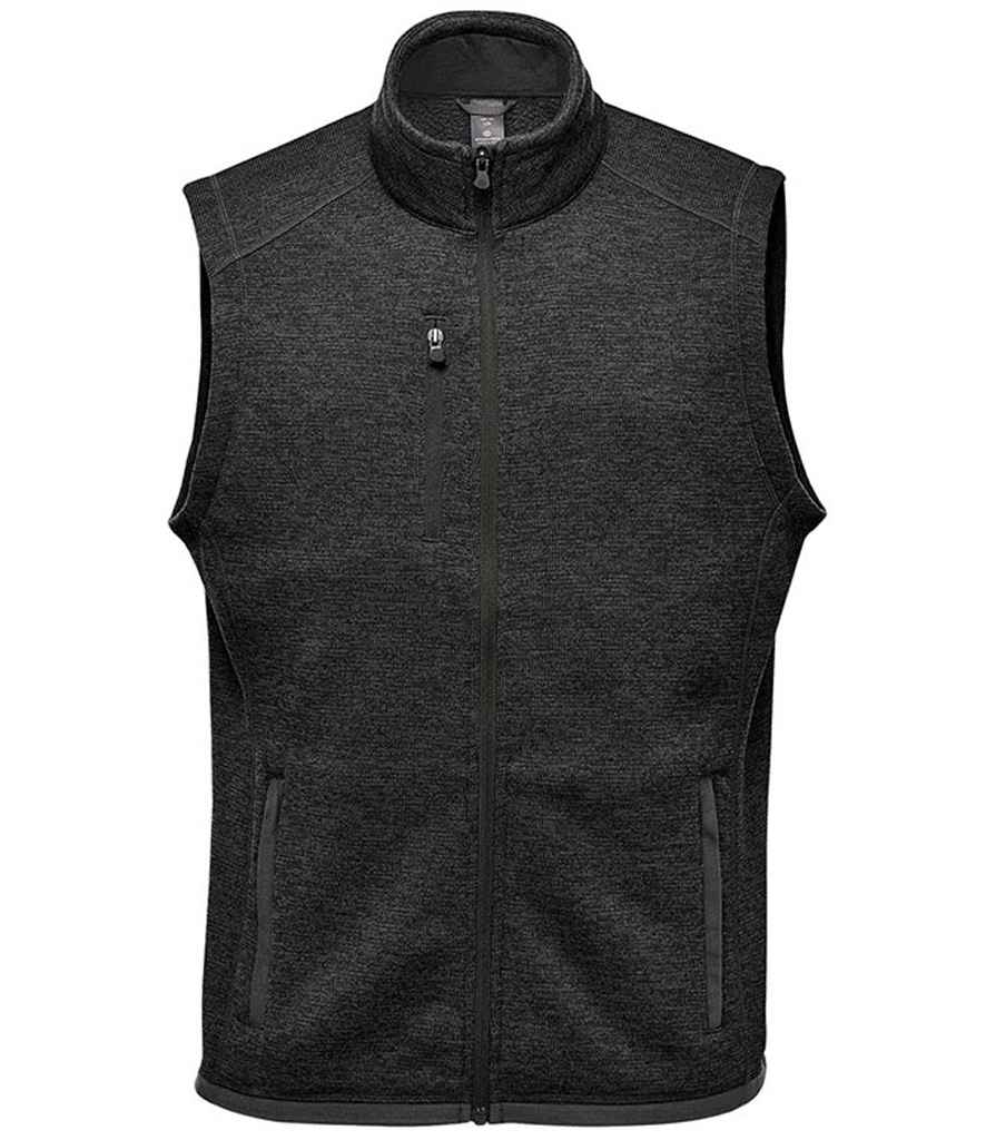 [FHV1 BKH S] Stormtech Avalante Full Zip Knitted Fleece Gilet (S, Black Heather)