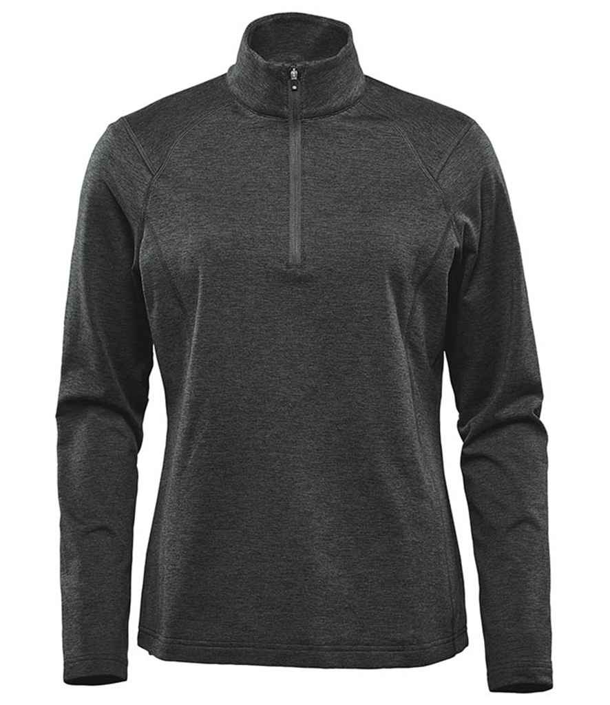 [HTZ2W BKH XS] Stormtech Ladies Treeline Performance 1/4 Zip Pullover (XS, Black Heather)